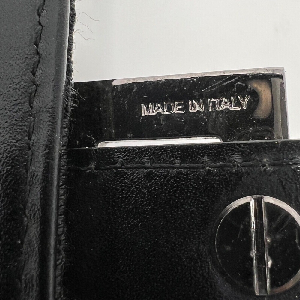 Fendi Baguette Clutch‎ Black Zucca FF Wallet Logo Bag Vintage Italy 2836 - Picture 8 of 10